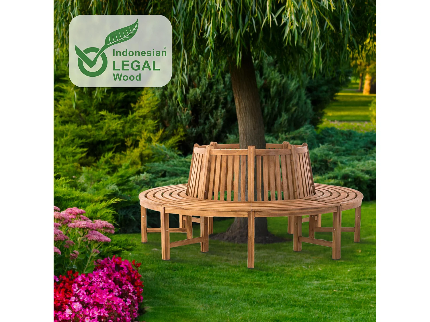 Banc de jardin - Bois - Teck - Novum