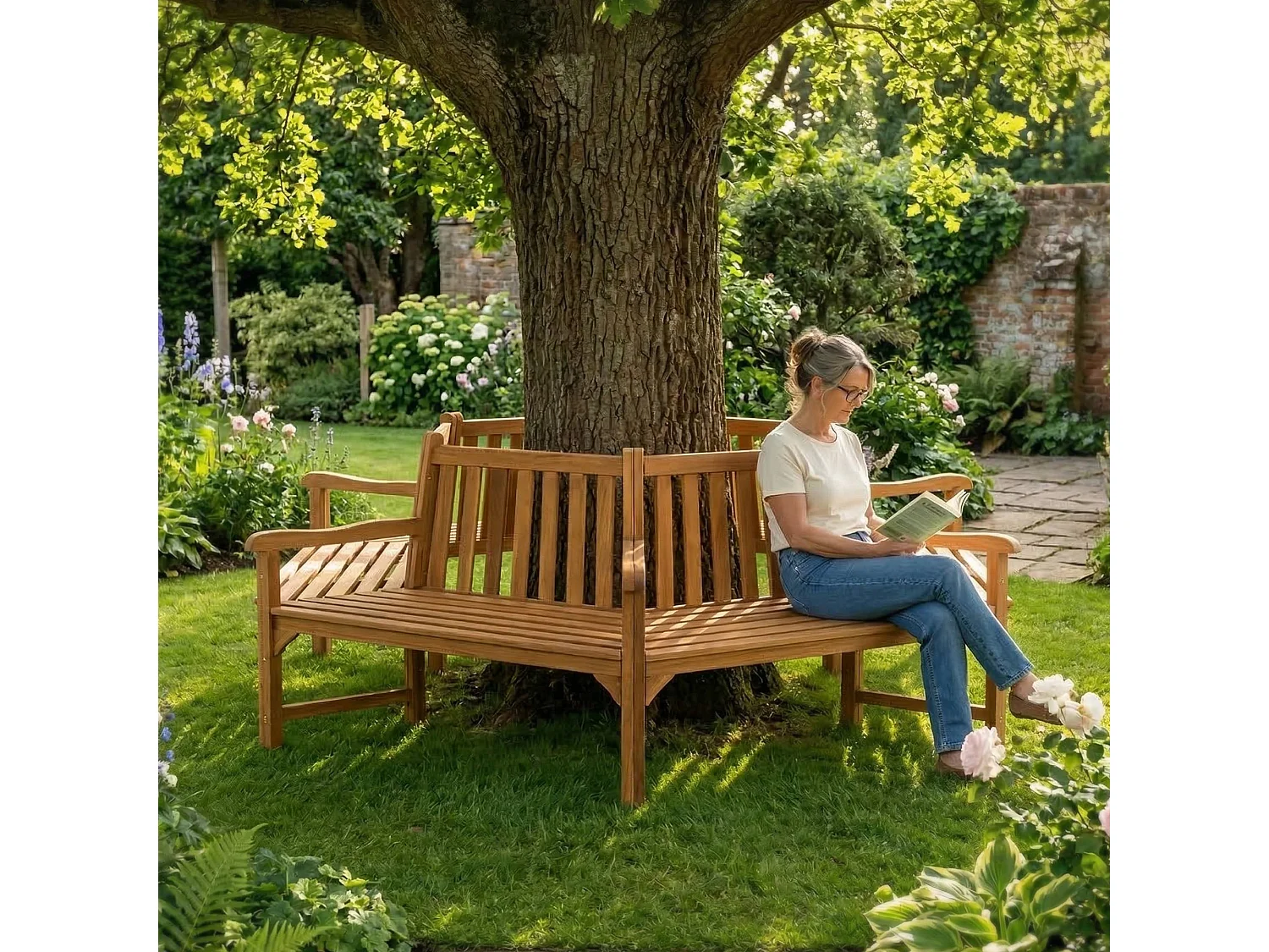 Banc de jardin - Bois - Teck - Sonja