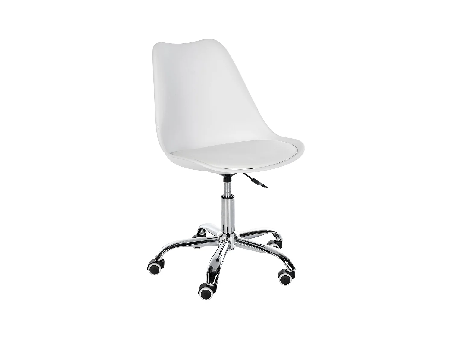 Tabouret de bureau - Plastique - Blanc - Laflin