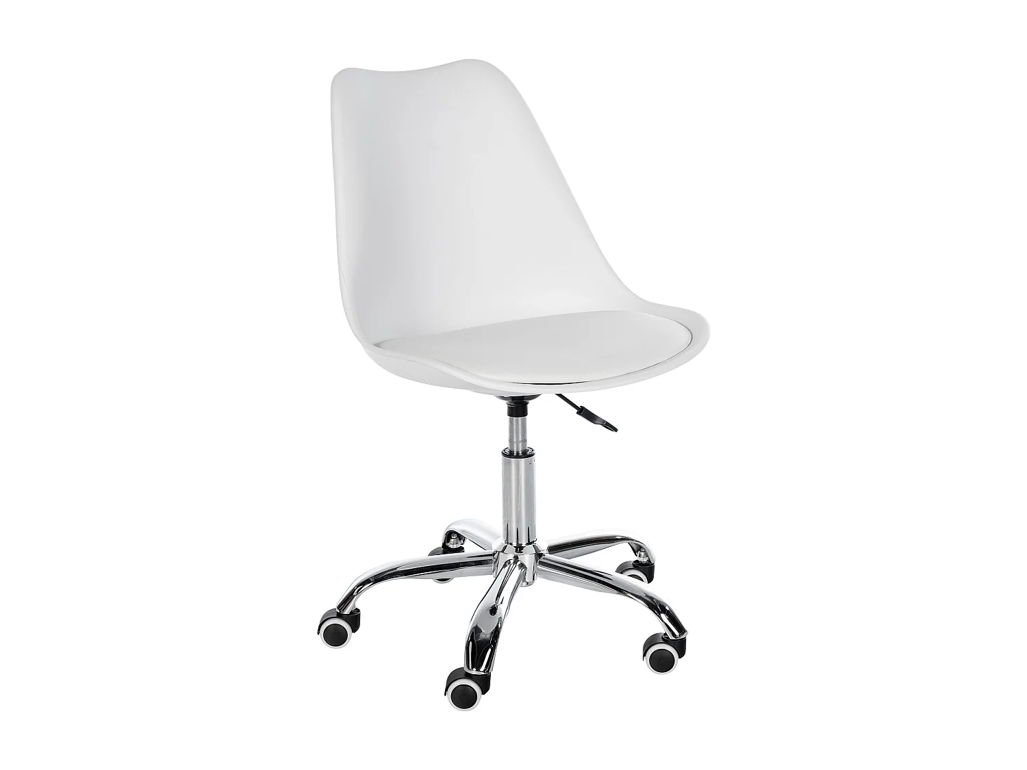 Tabouret de bureau - Plastique - Blanc - Laflin