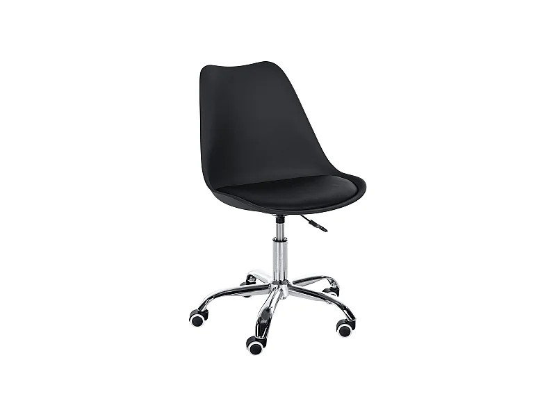 Tabouret de bureau - Plastique - Noir - Laflin