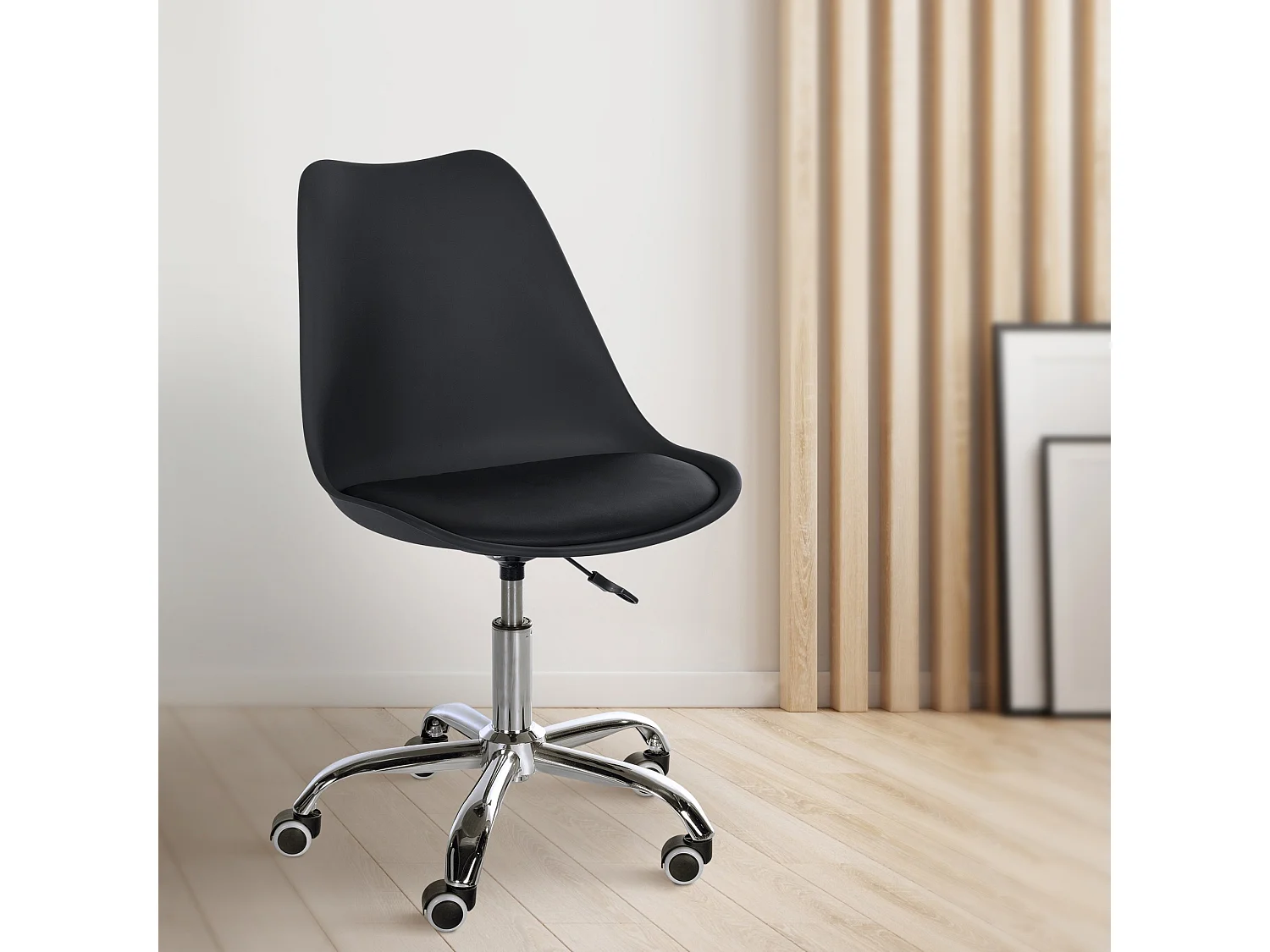 Tabouret de bureau - Plastique - Noir - Laflin