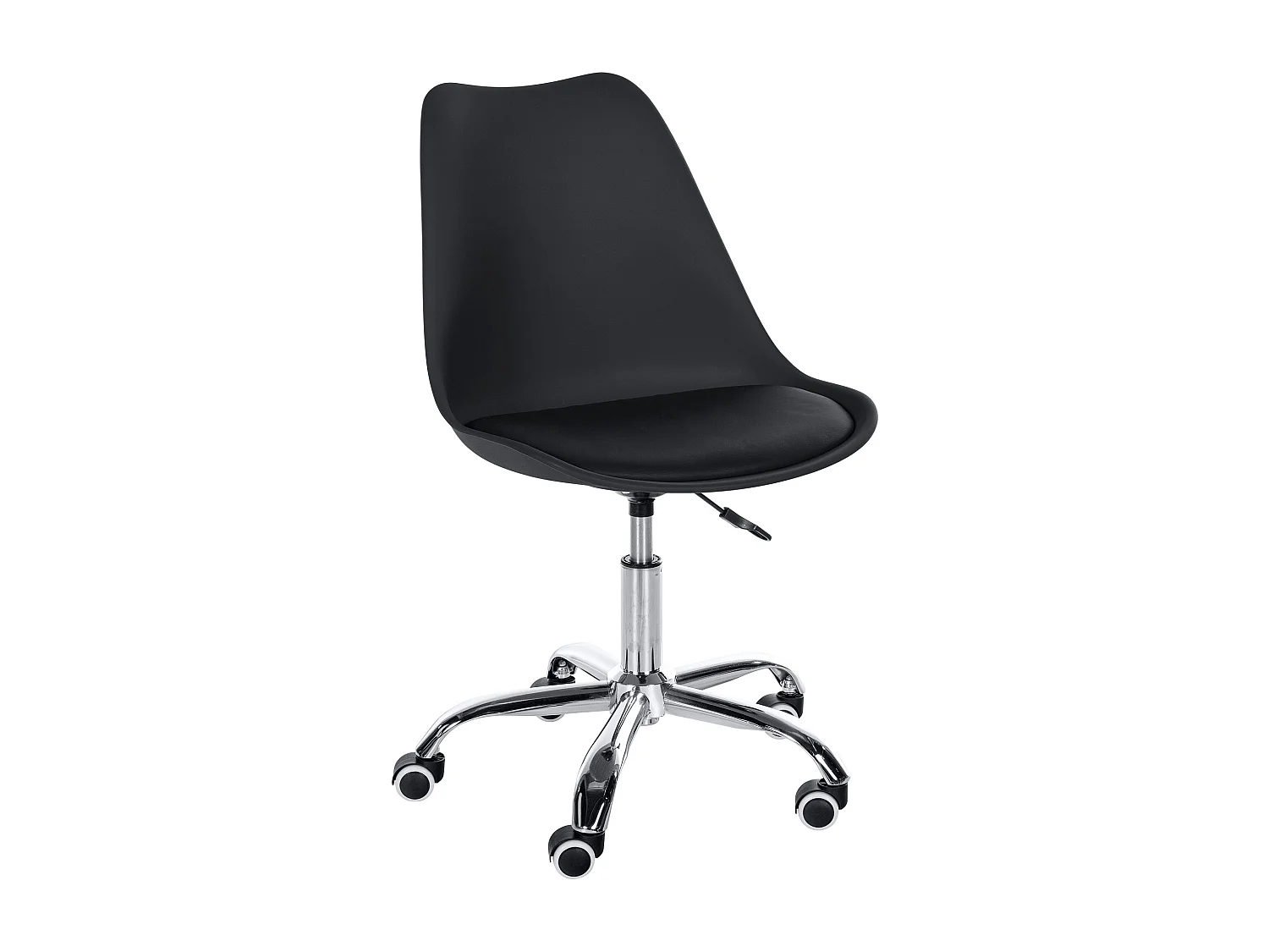 Tabouret de bureau - Plastique - Noir - Laflin
