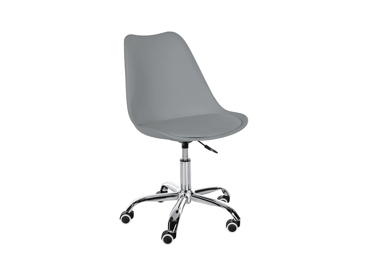 Tabouret de bureau - Plastique - Gris - Laflin
