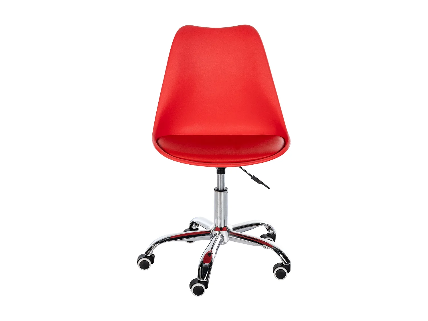 Tabouret de bureau - Plastique - Rouge - Laflin