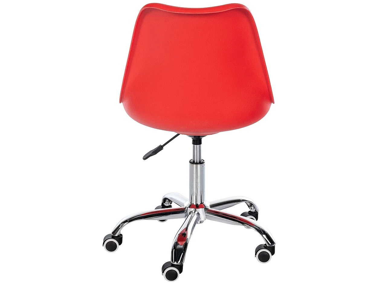 Tabouret de bureau - Plastique - Rouge - Laflin