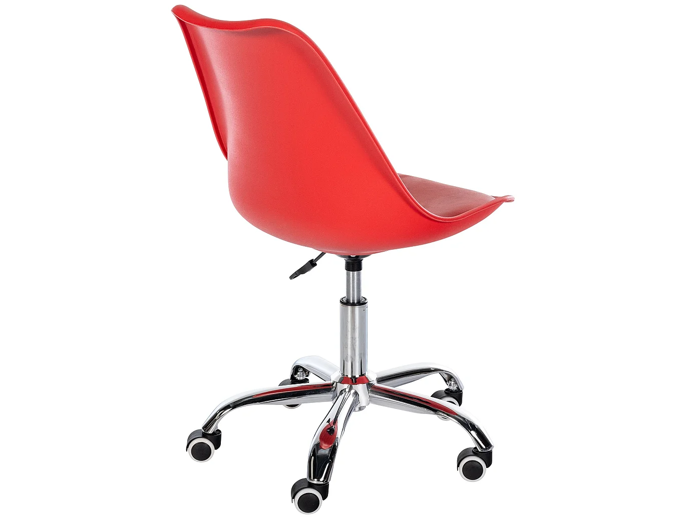 Tabouret de bureau - Plastique - Rouge - Laflin