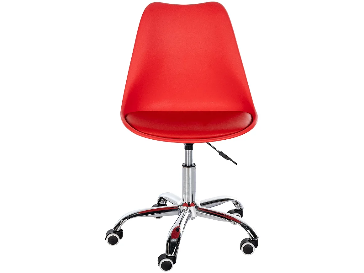 Tabouret de bureau - Plastique - Rouge - Laflin