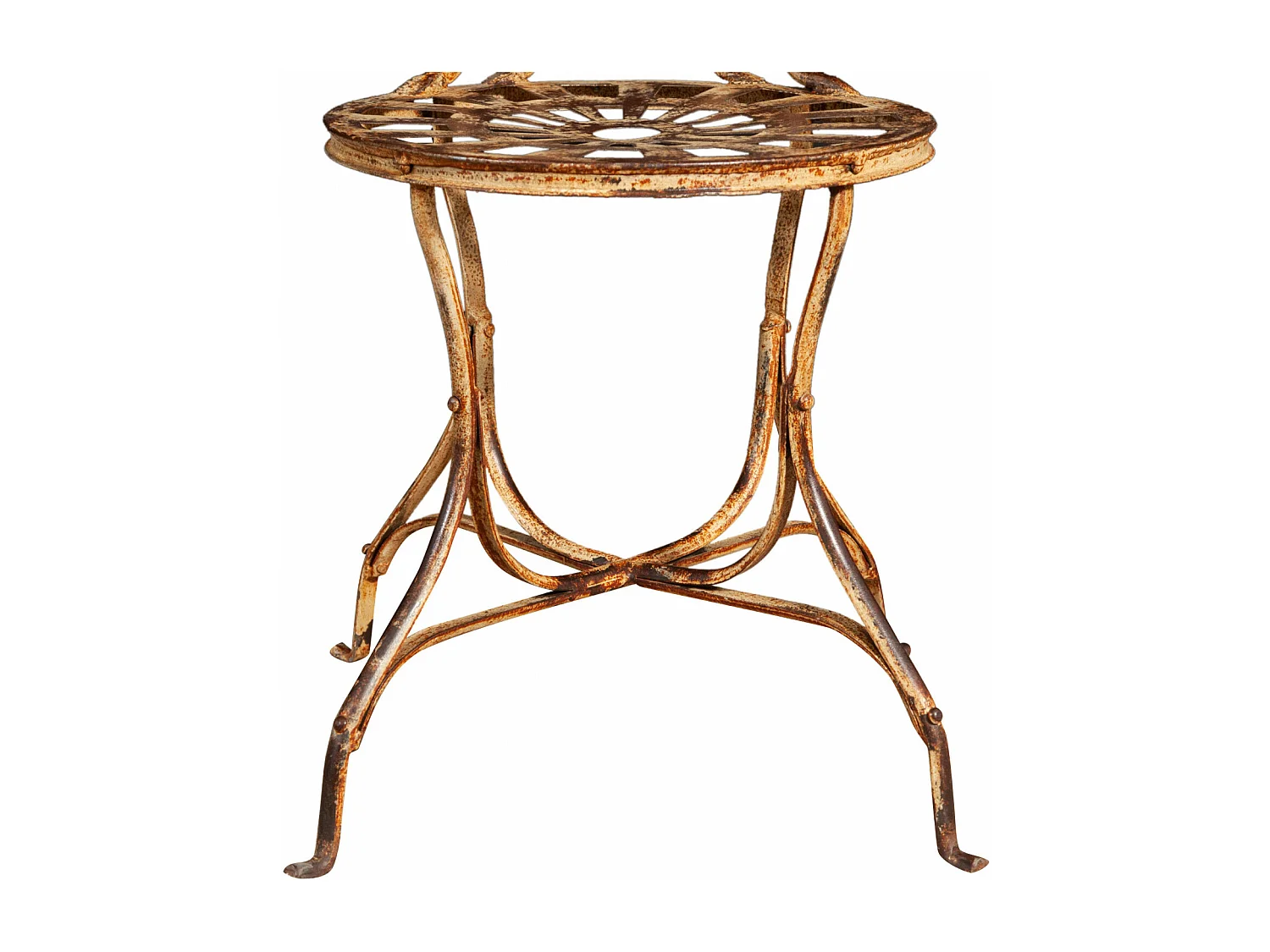 BISCOTTINI Chaise - Fer Forgé avec Finition Antique - Chaise de Jardin - Extérieur - Exposition - Décorative - Terrasse - Balcon - 50x45x91 cm