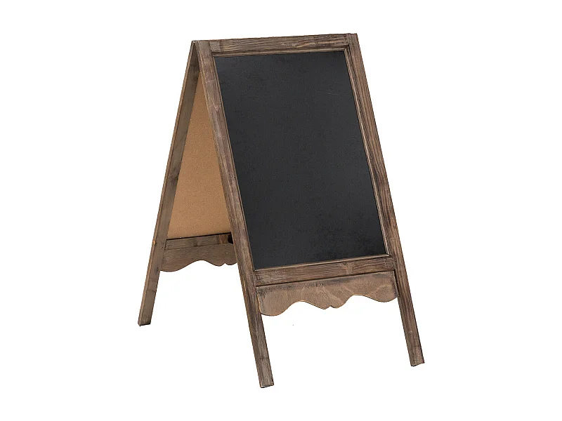 BISCOTTINI Tableau Noir - Finition Bois Antique - Tableau Noir - Décoratif - Présentation - Salon - Salle à Manger - Cuisine - Restaurant - Épicerie - 50x6x95cm