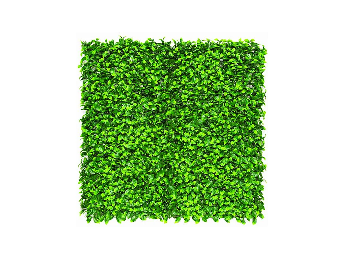 Panel decorativo de follaje sintético LAURO VERTICAL - Verde - 1 x 1 m