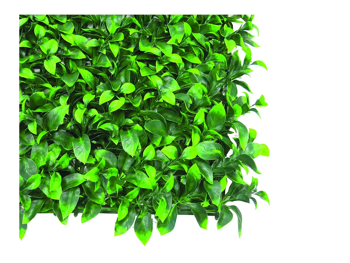 Panel decorativo de follaje sintético LAURO VERTICAL - Verde - 1 x 1 m