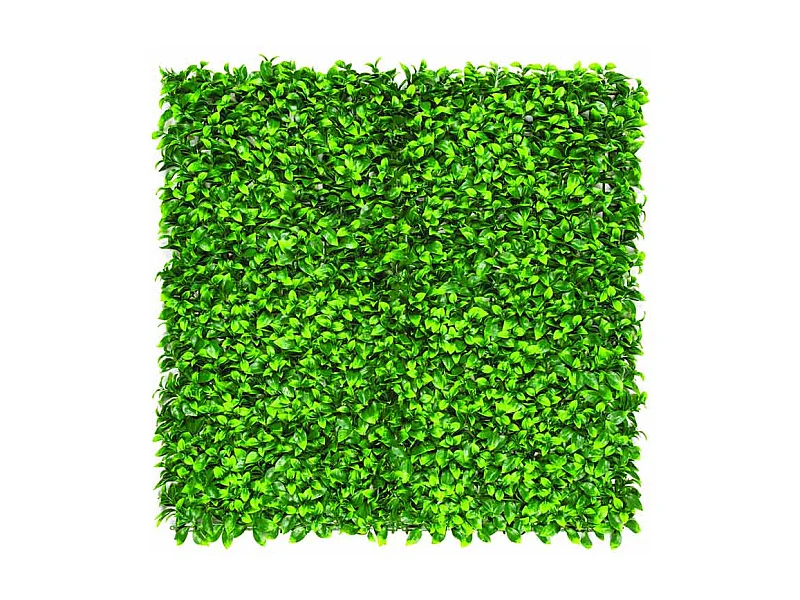 Panel decorativo de follaje sintético LAURO VERTICAL - Verde - 1 x 1 m