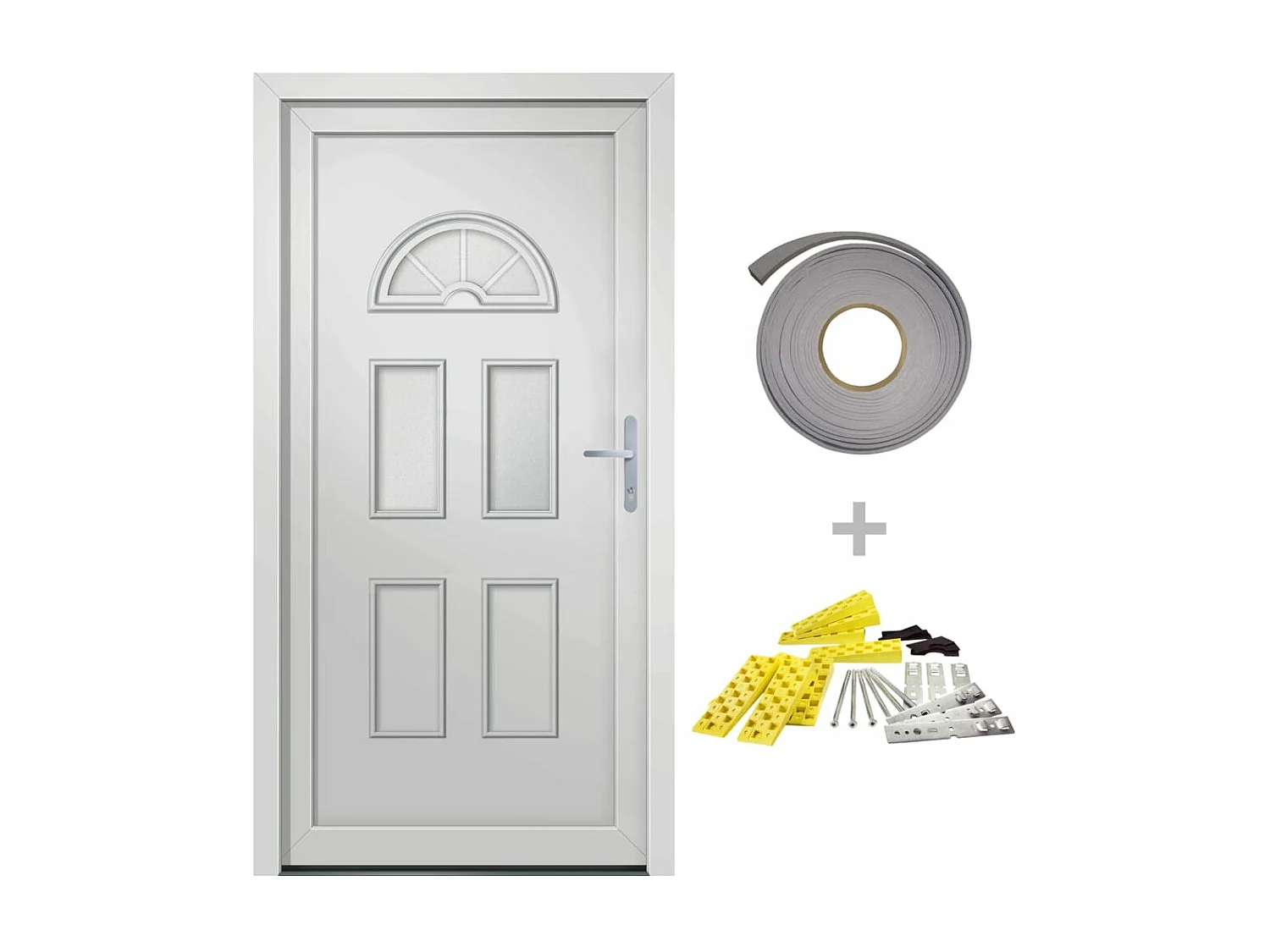 Witte entreedeur 88x208 cm PVC