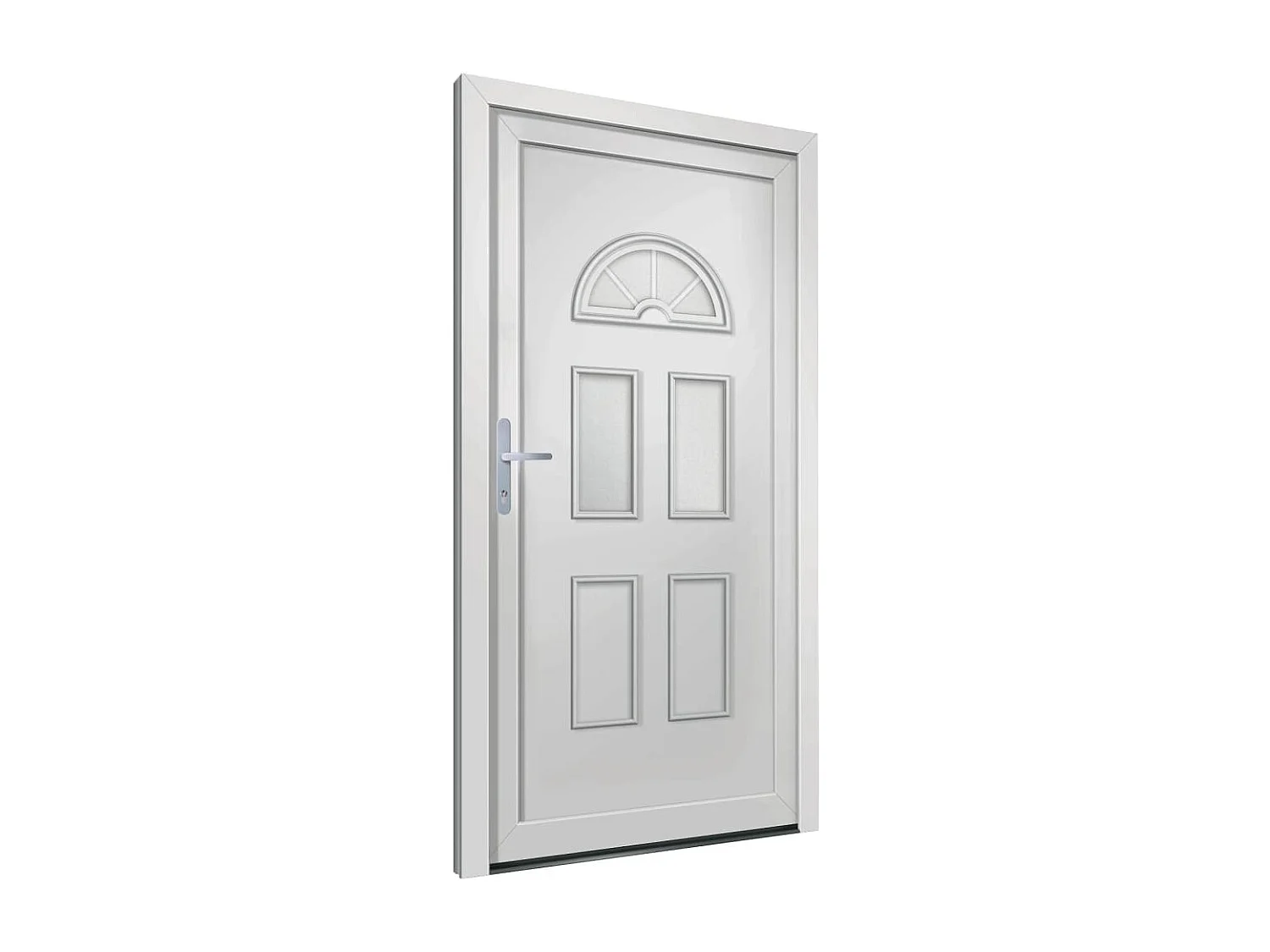 Porte d'entrée Blanc 98x208 cm PVC