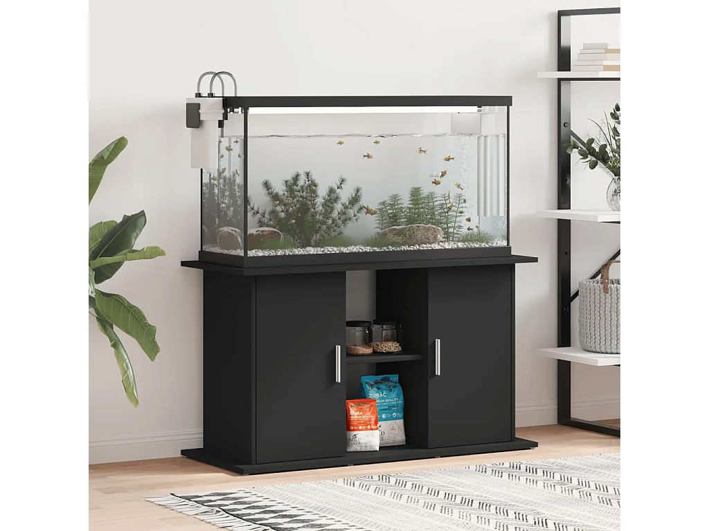 Supporto per acquario nero 101x41x58 cm in legno ingegnerizzato