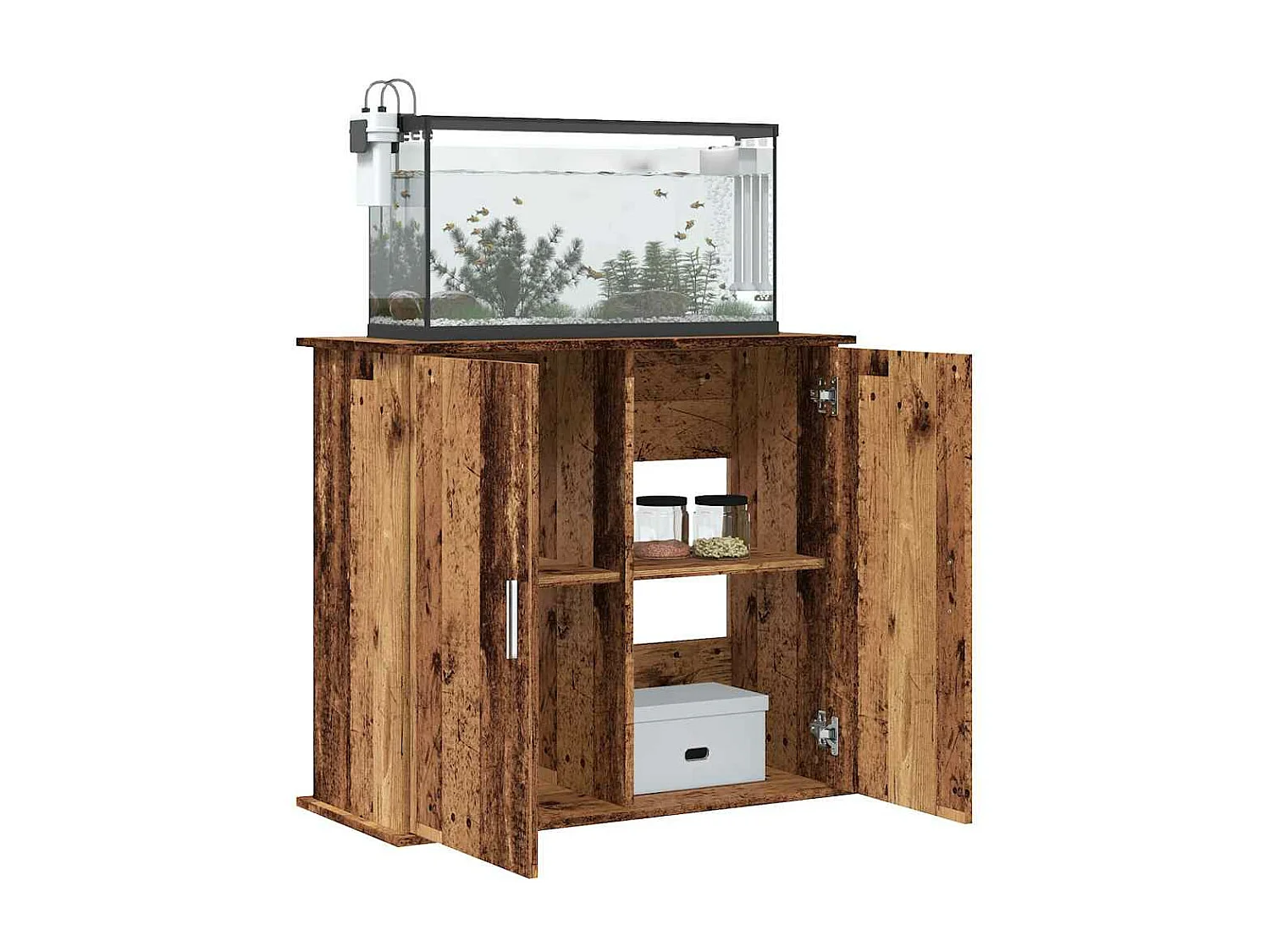 Supporto per acquario in legno vecchio 81x36x73 cm in legno ingegnerizzato