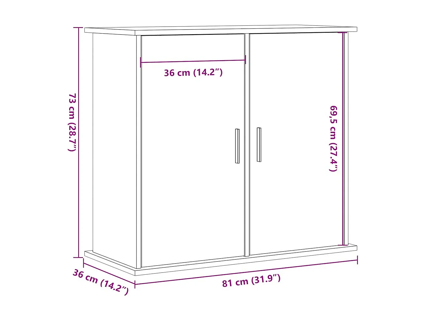 Supporto per acquario in legno vecchio 81x36x73 cm in legno ingegnerizzato