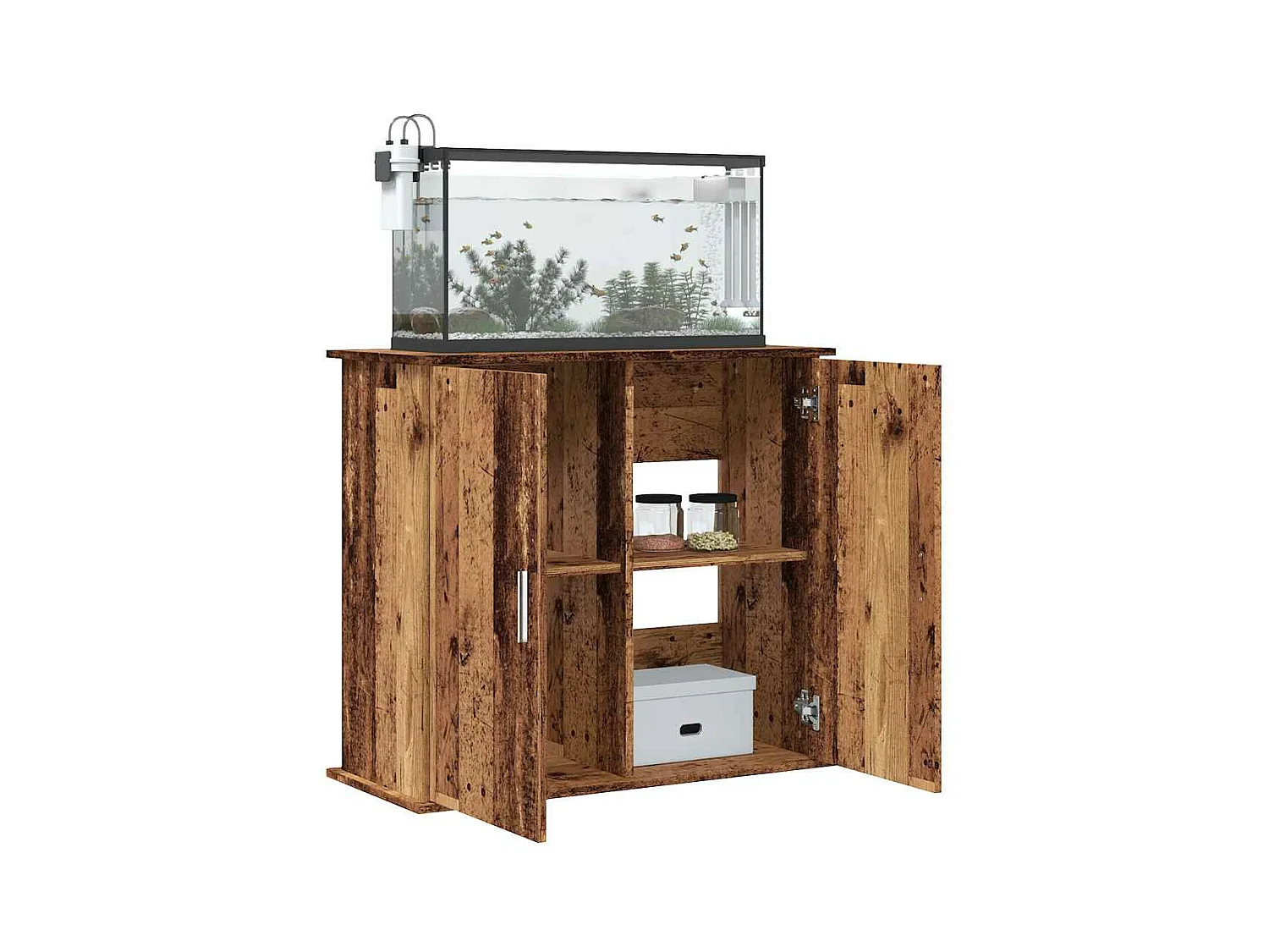 Support pour aquarium vieux bois 81x36x73 cm bois d'ingénierie