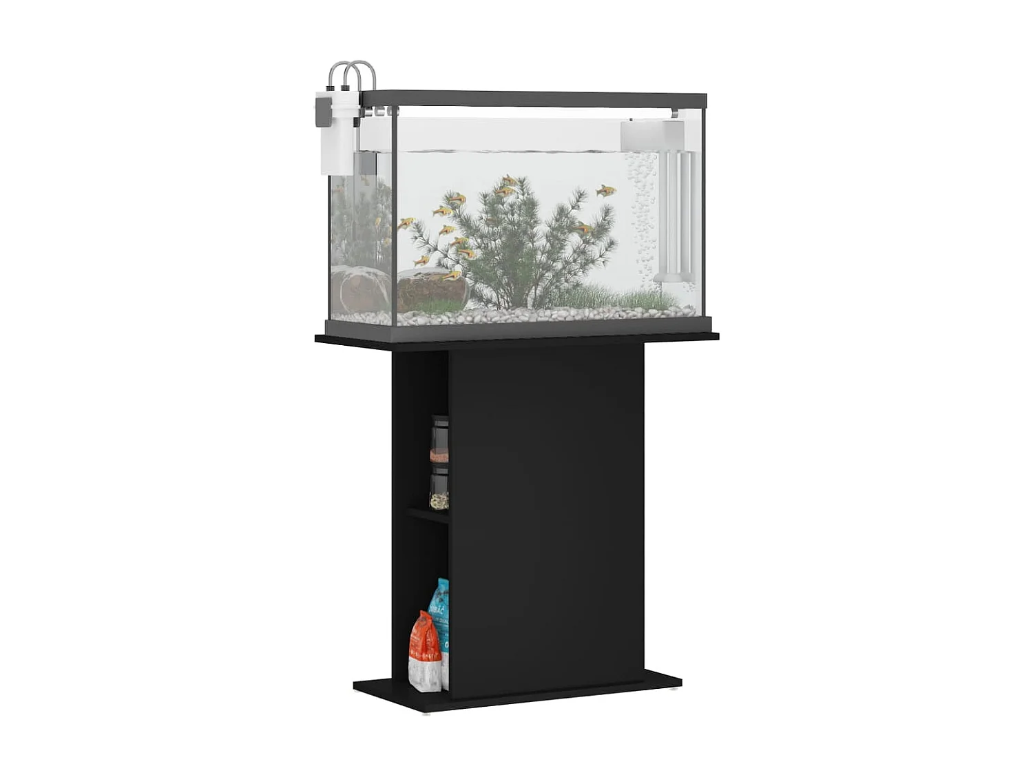 Supporto per acquario nero 75x36x72,5 cm in legno ingegnerizzato
