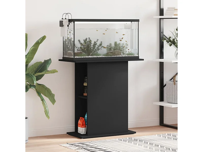 Supporto per acquario nero 75x36x72,5 cm in legno ingegnerizzato