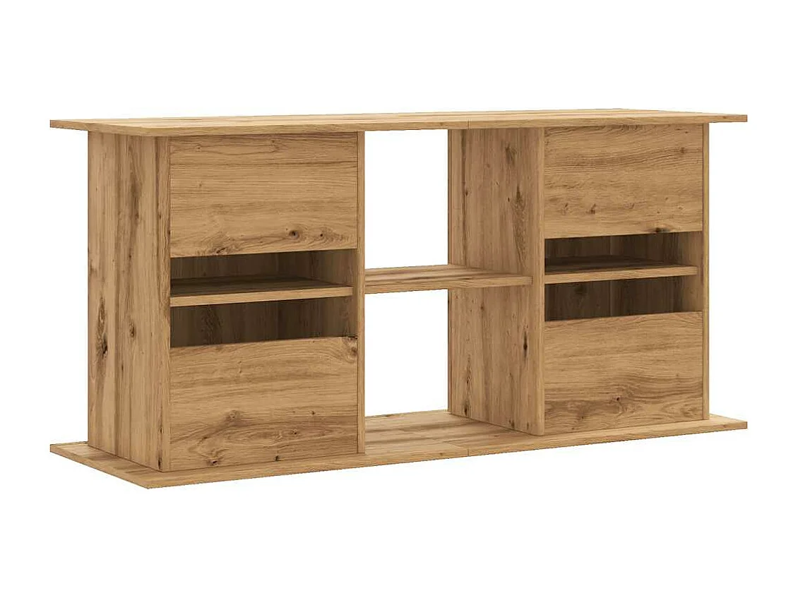 Support d'aquarium chêne artisanal 121x41x58 cm bois ingénierie