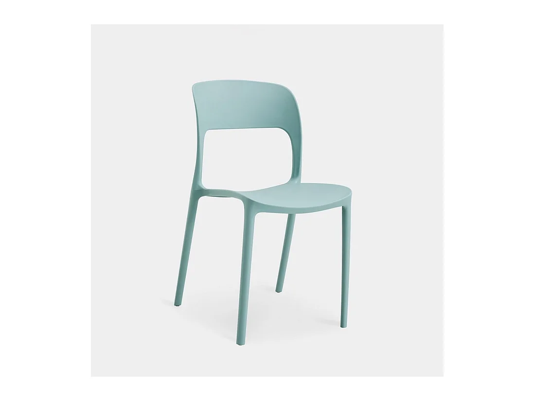 Chaise d'extérieur en plastique menthe 46x83 cm-Klint