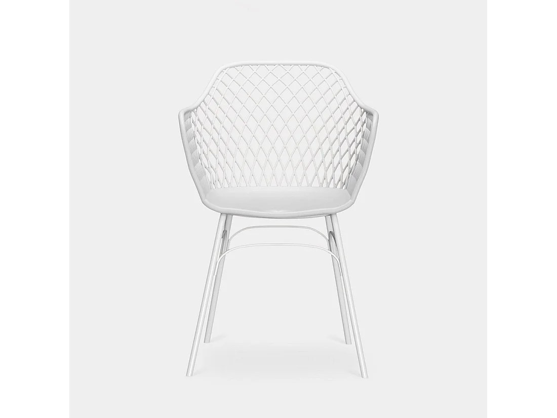 Silla de exterior de Plástico Blanco 72 x 59- Stal
