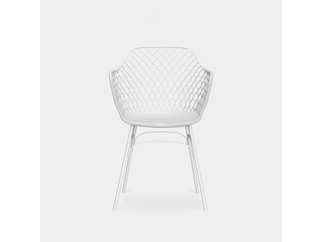 Silla de exterior de Plástico Blanco 72 x 59- Stal