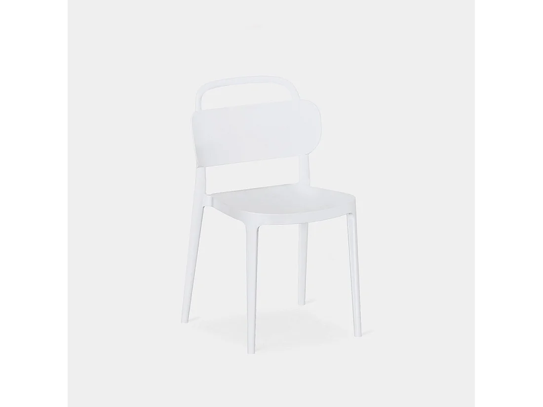 Silla de exterior de Plástico Blanco 78 x 47- Edda