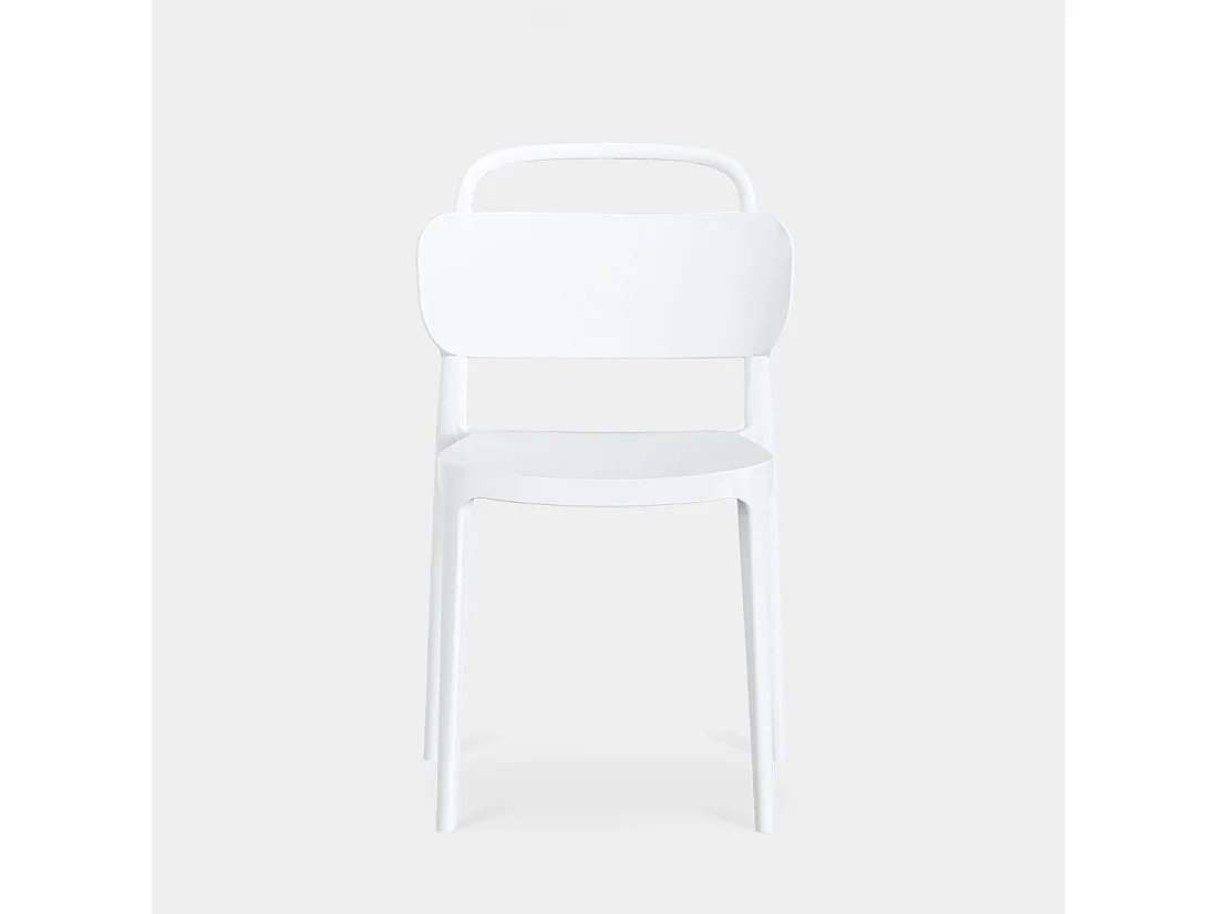 Silla de exterior de Plástico Blanco 78 x 47- Edda