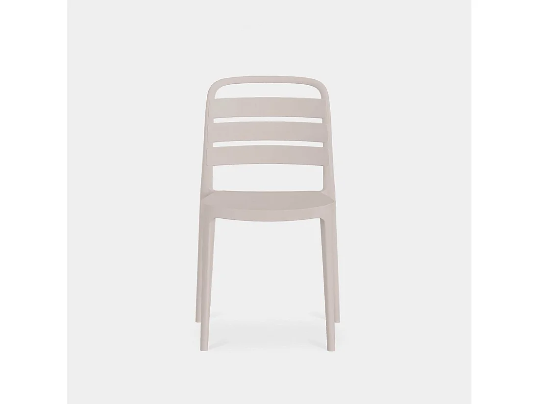 Silla de exterior de Plástico Beige 80 x 42- Zira