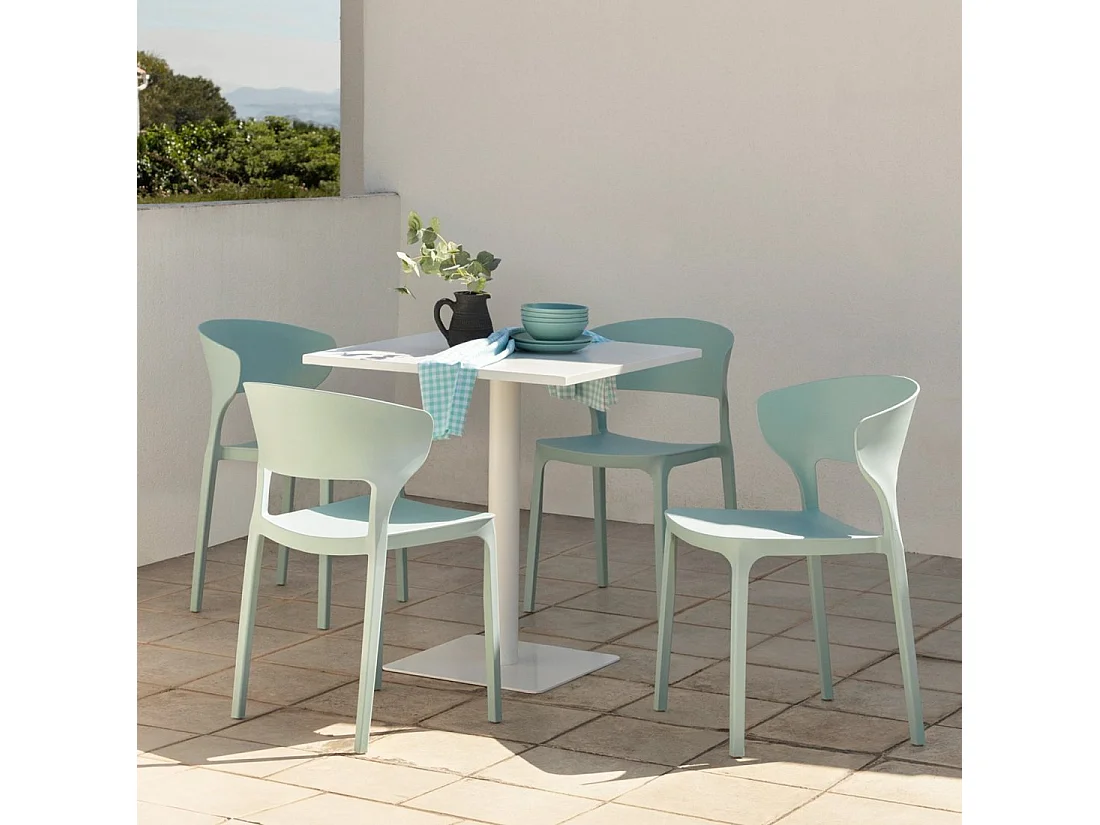 Silla de exterior de Plástico Menta 76 x 48- Serin