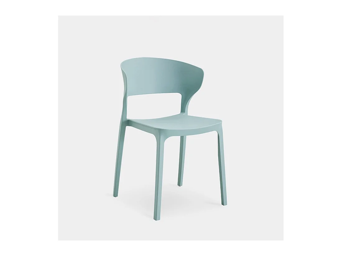 Chaise d'extérieur en plastique menthe 48x76 cm-Serin