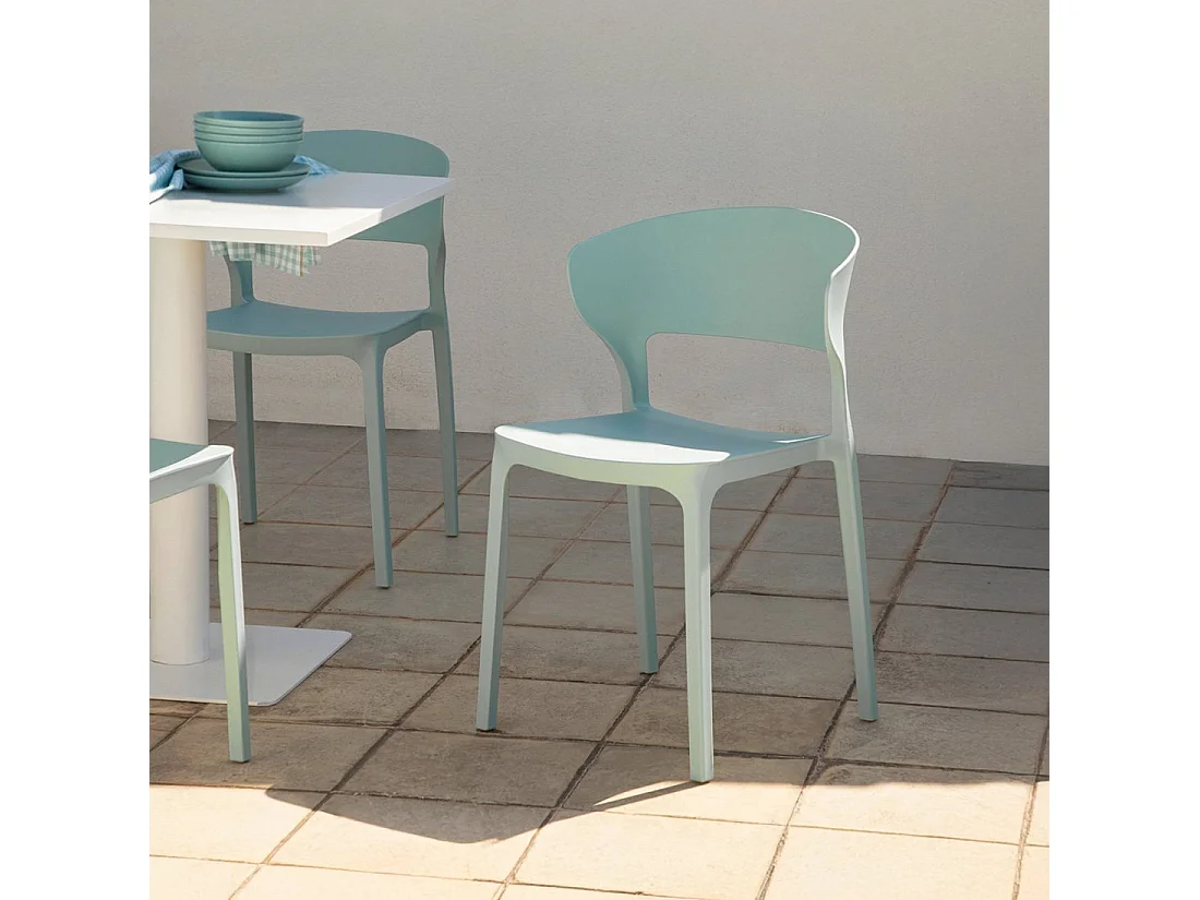 Silla de exterior de Plástico Menta 76 x 48- Serin