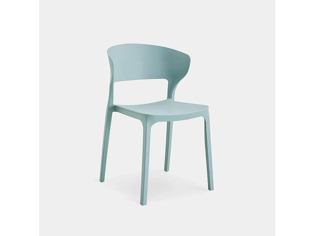 Chaise de jardin en plastique menthe 48x76 cm-Serin