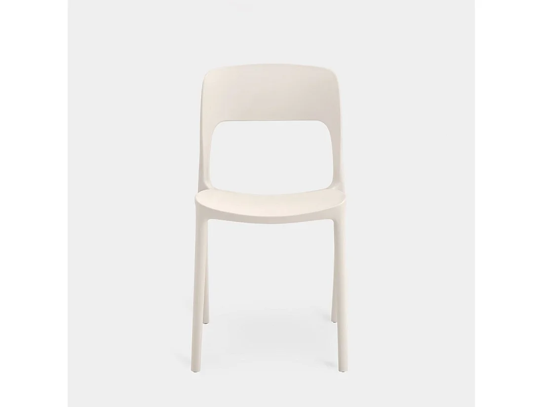 Chaise d'extérieur en plastique beige 46x83 cm-Klint