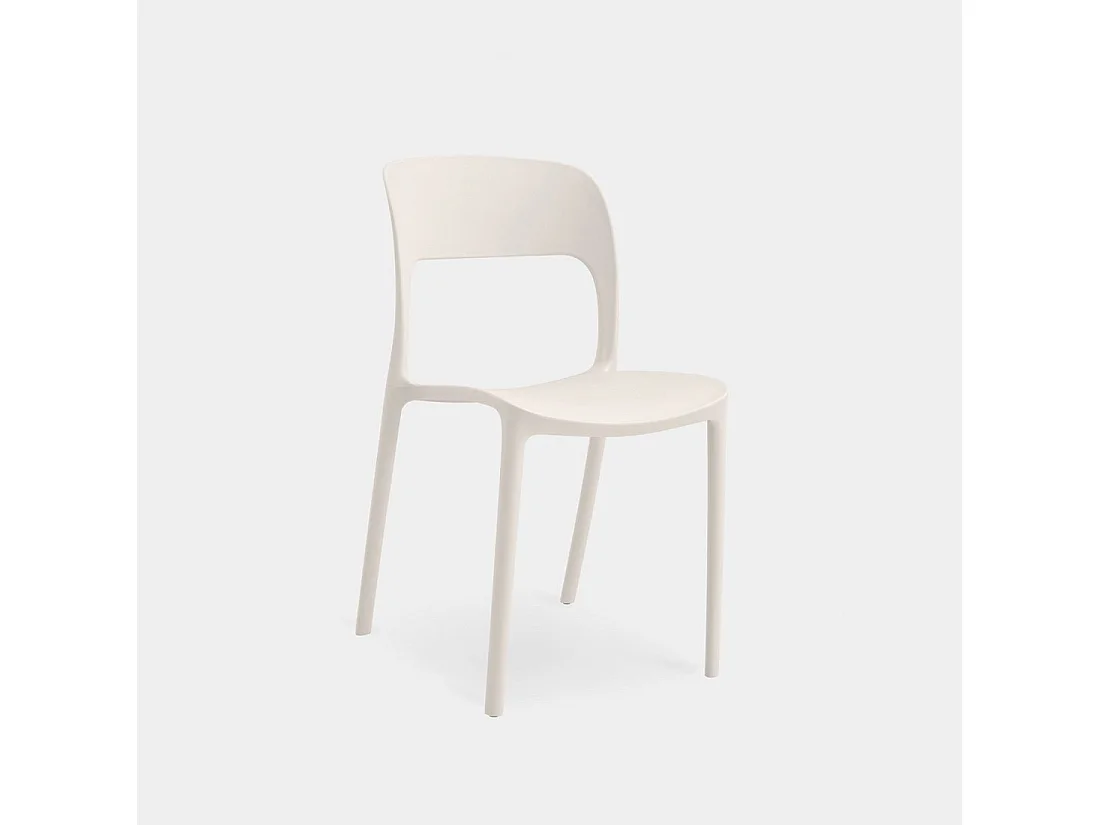 Chaise d'extérieur en plastique beige 46x83 cm-Klint