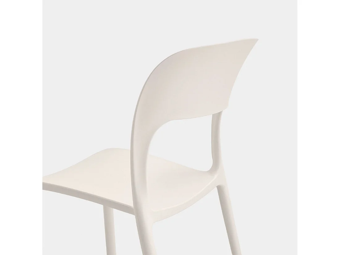 Chaise de cuisine en plastique beige 46x83 cm-Klint