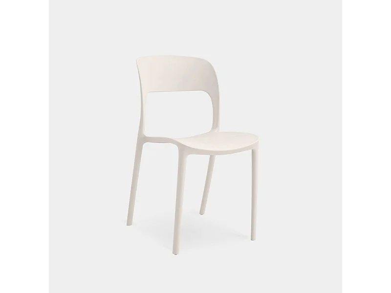 Chaise d'extérieur en plastique beige 46x83 cm-Klint