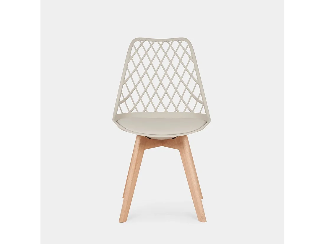 Silla de exterior de Plástico Beige 81 x 47- Ayla