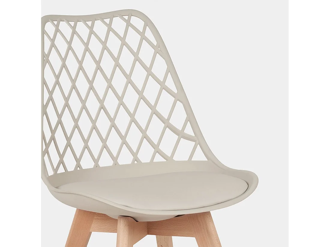 Silla de exterior de Plástico Beige 81 x 47- Ayla