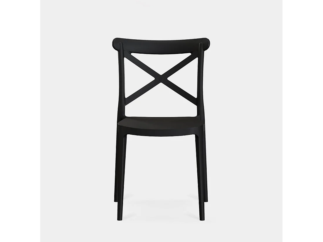 Silla de exterior de Plástico Gris antracita 81 x 48- Birk