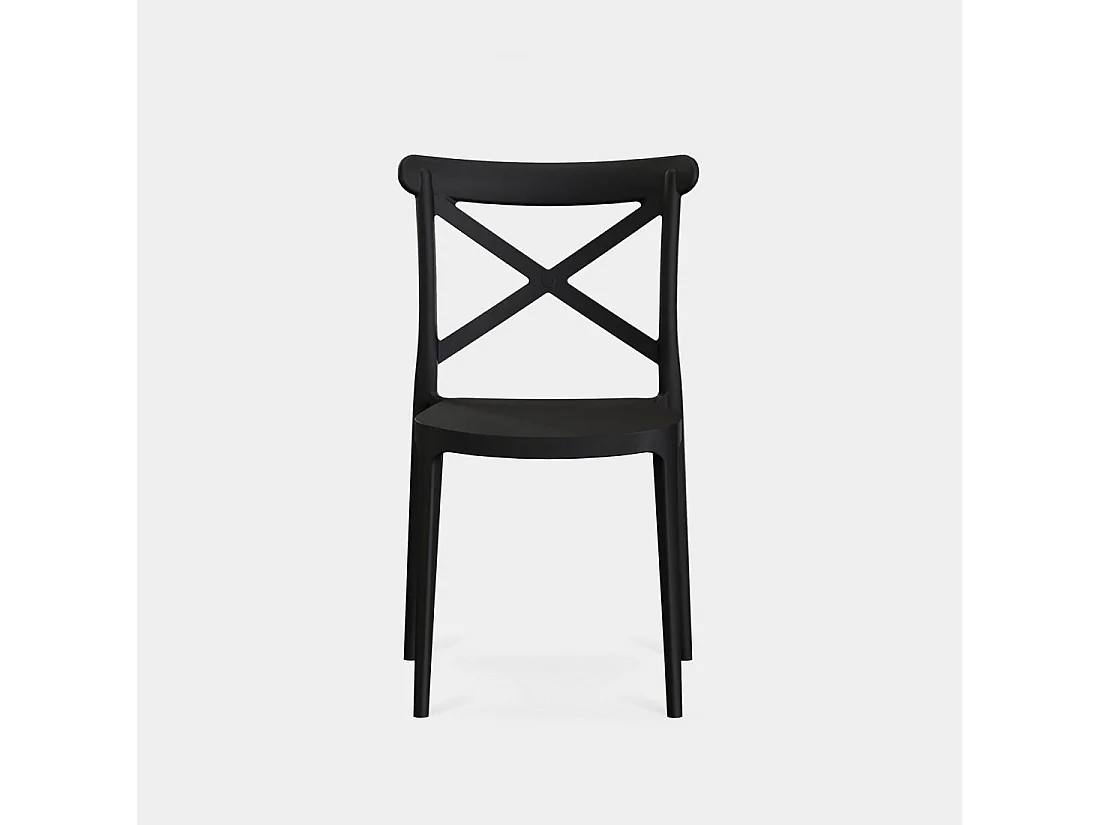 Silla de exterior de Plástico Gris antracita 81 x 48- Birk