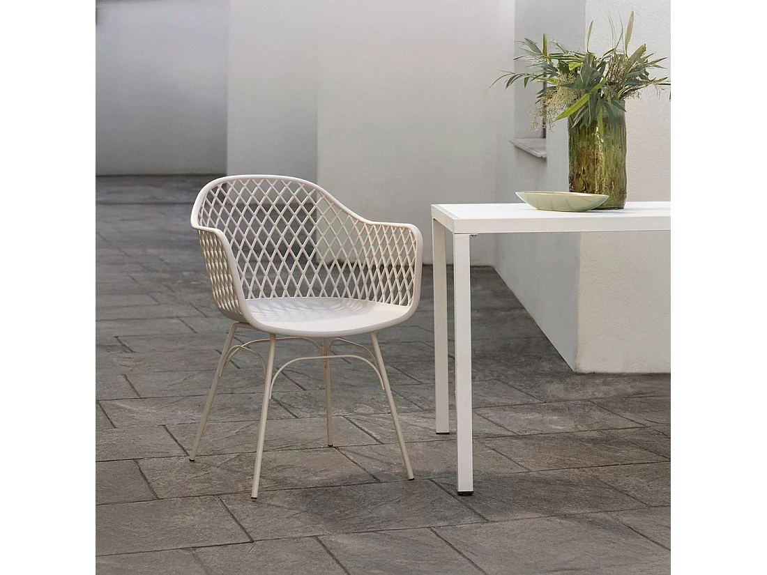 Silla de exterior de Plástico Beige 72 x 59- Stal