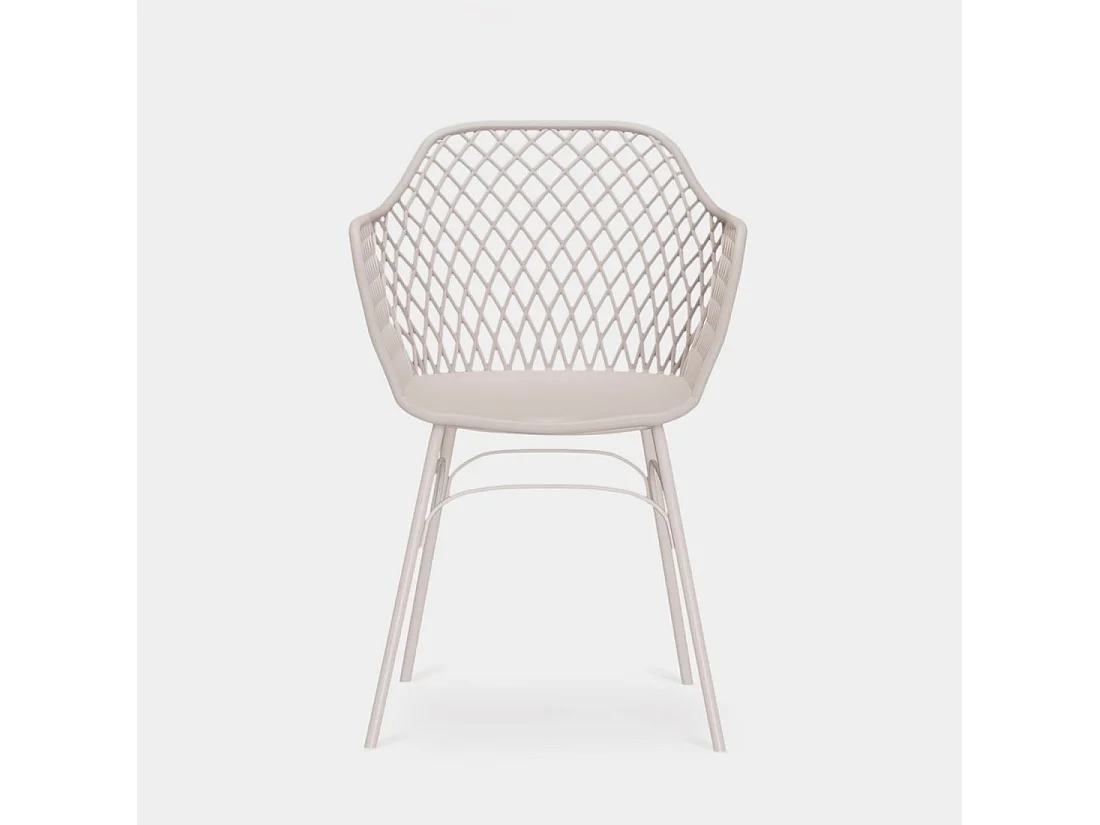 Silla de exterior de Plástico Beige 72 x 59- Stal