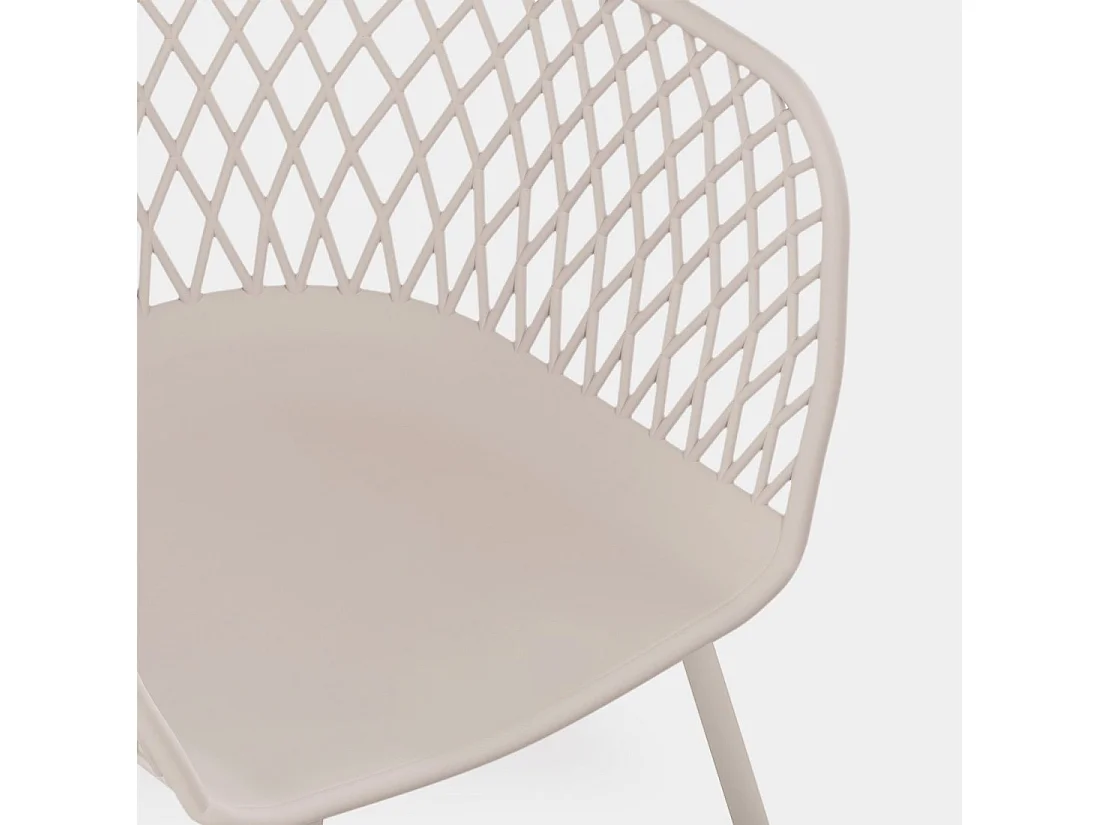 Silla de exterior de Plástico Beige 72 x 59- Stal
