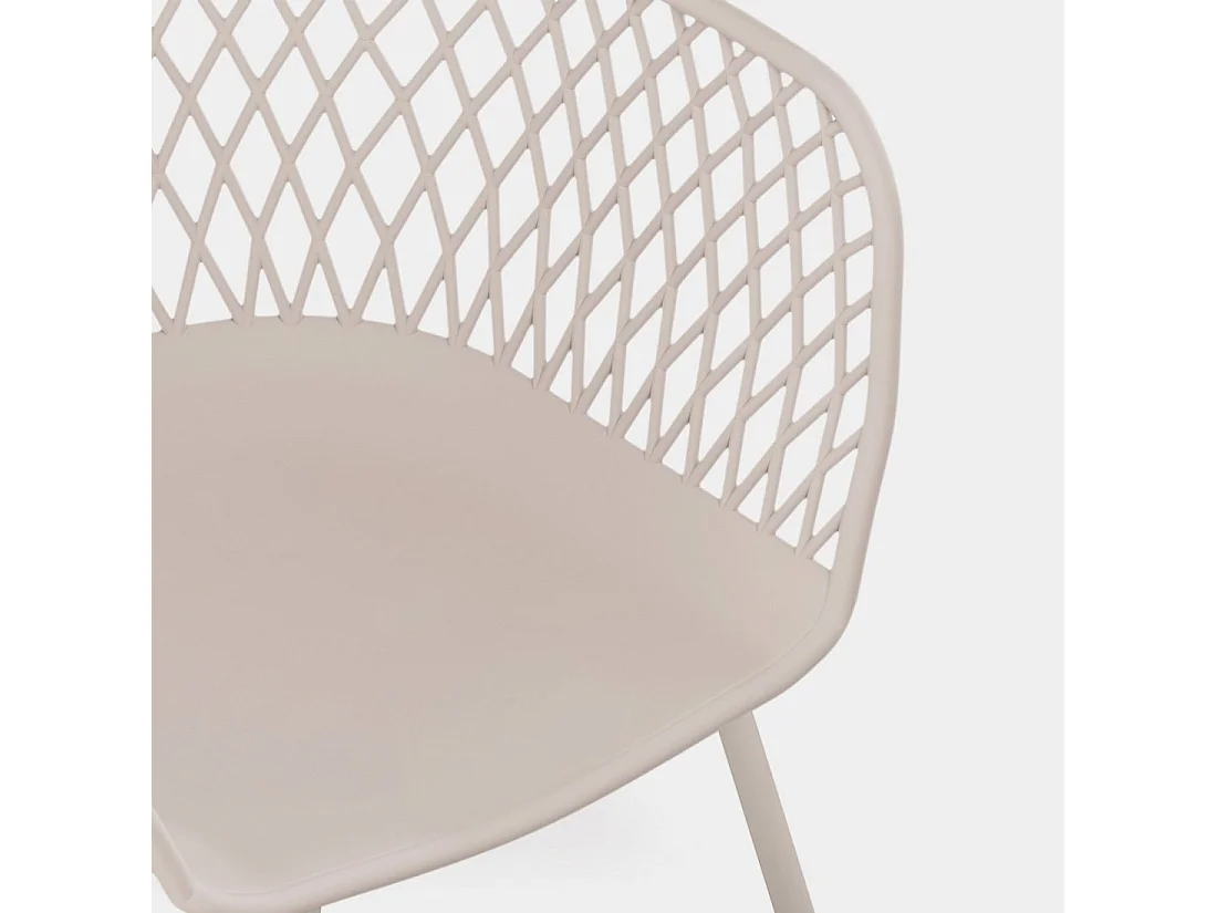 Silla de exterior de Plástico Beige 72 x 59- Stal