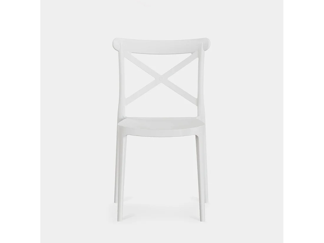 Silla de exterior de Plástico Blanco 81 x 48- Birk