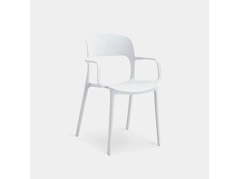 Silla de exterior de Plástico Blanco 83 x 53- Klint